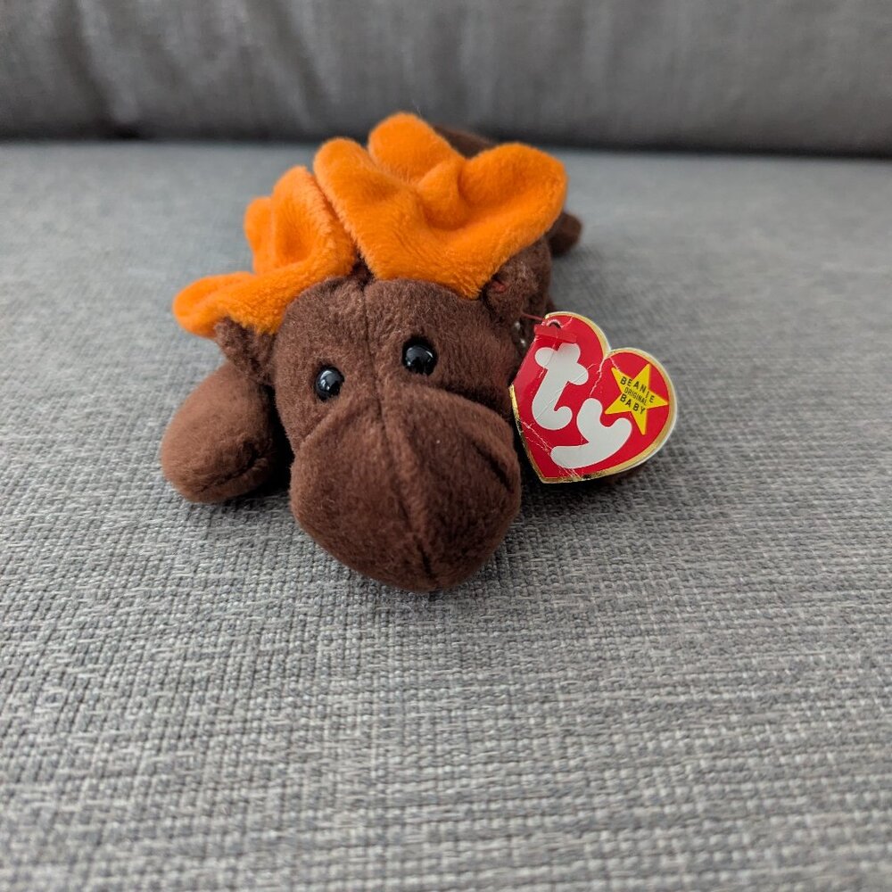 Chocolate the Moose - 1993 Ty Beanie Baby - Original Tag - 4015